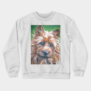 australian Terrier Fine Art Painting Crewneck Sweatshirt